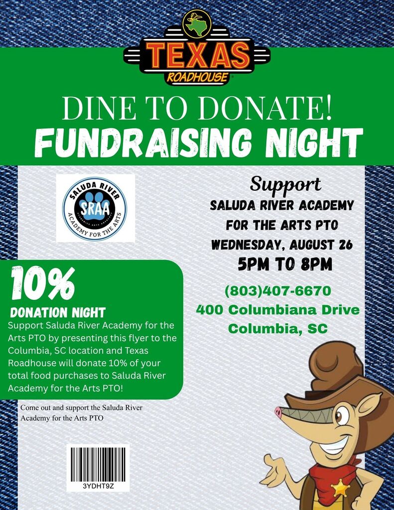 Spirit night flyer in English