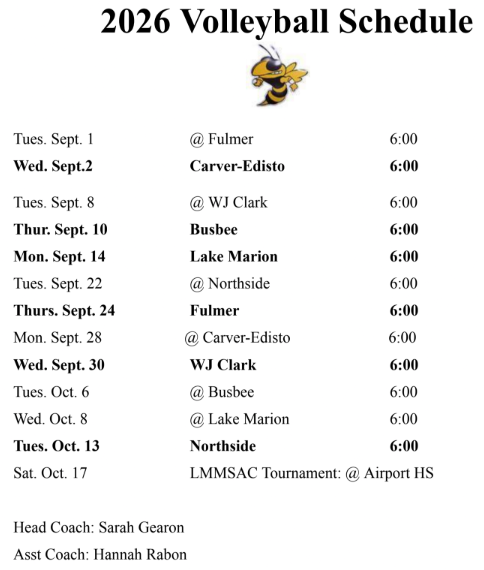 Volleyball Schedule