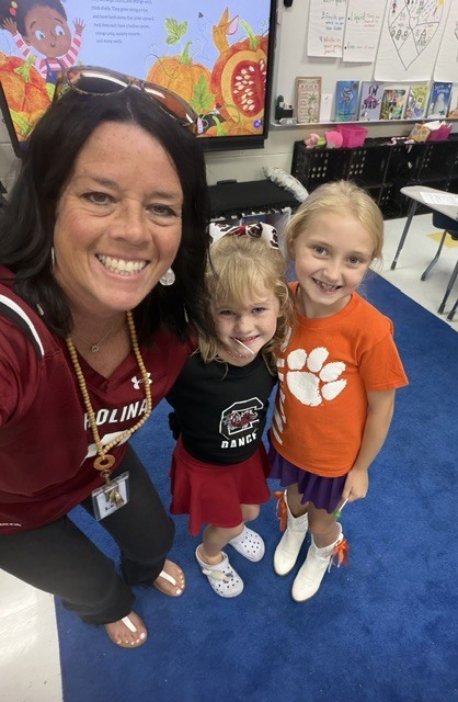Teacher and students