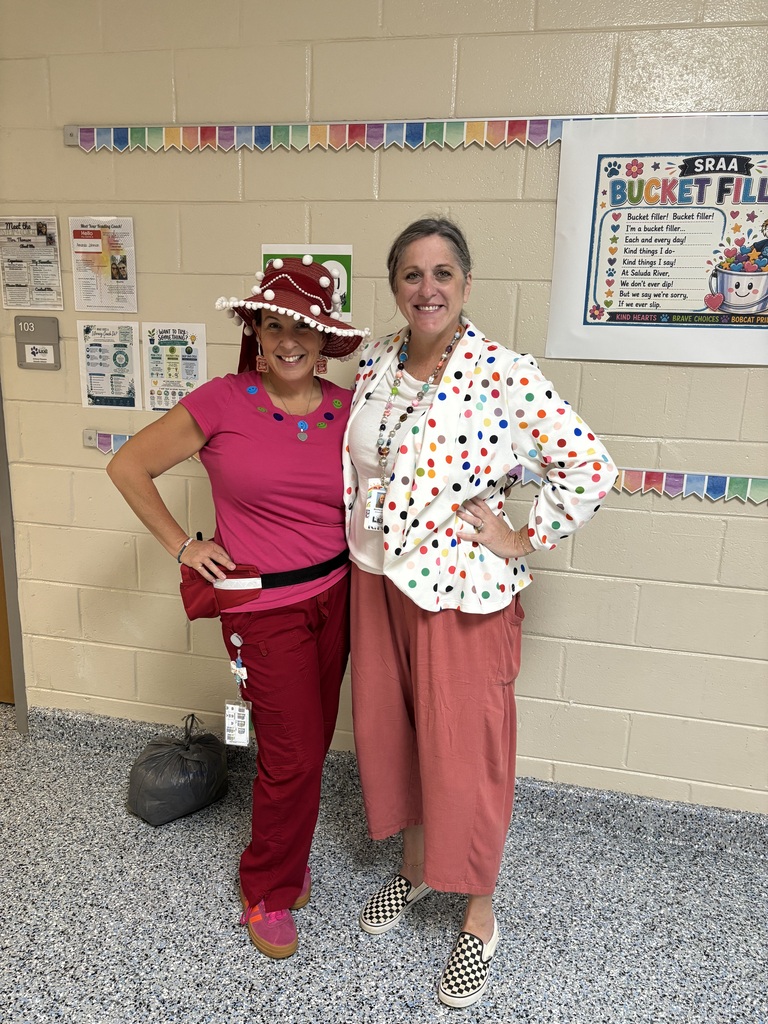 Staff wearing dots