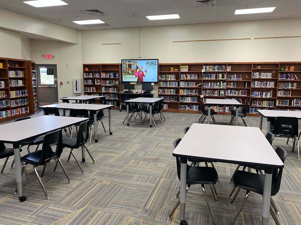 new tables and chairs in PRMS library