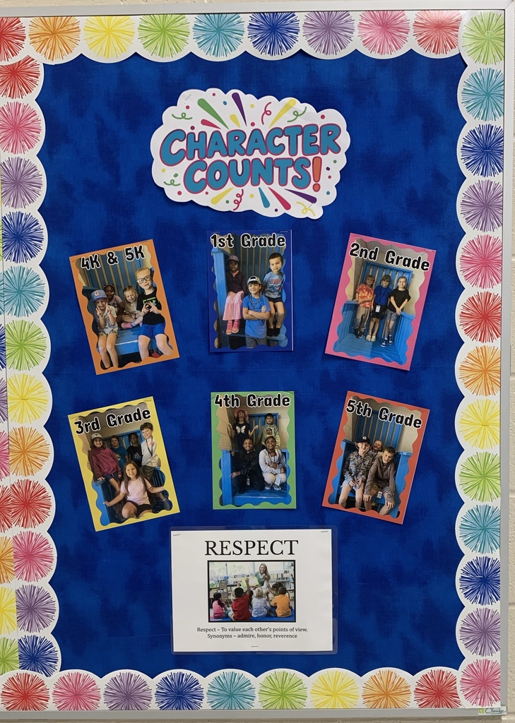 Character Counts Students who were selected for showing respect.