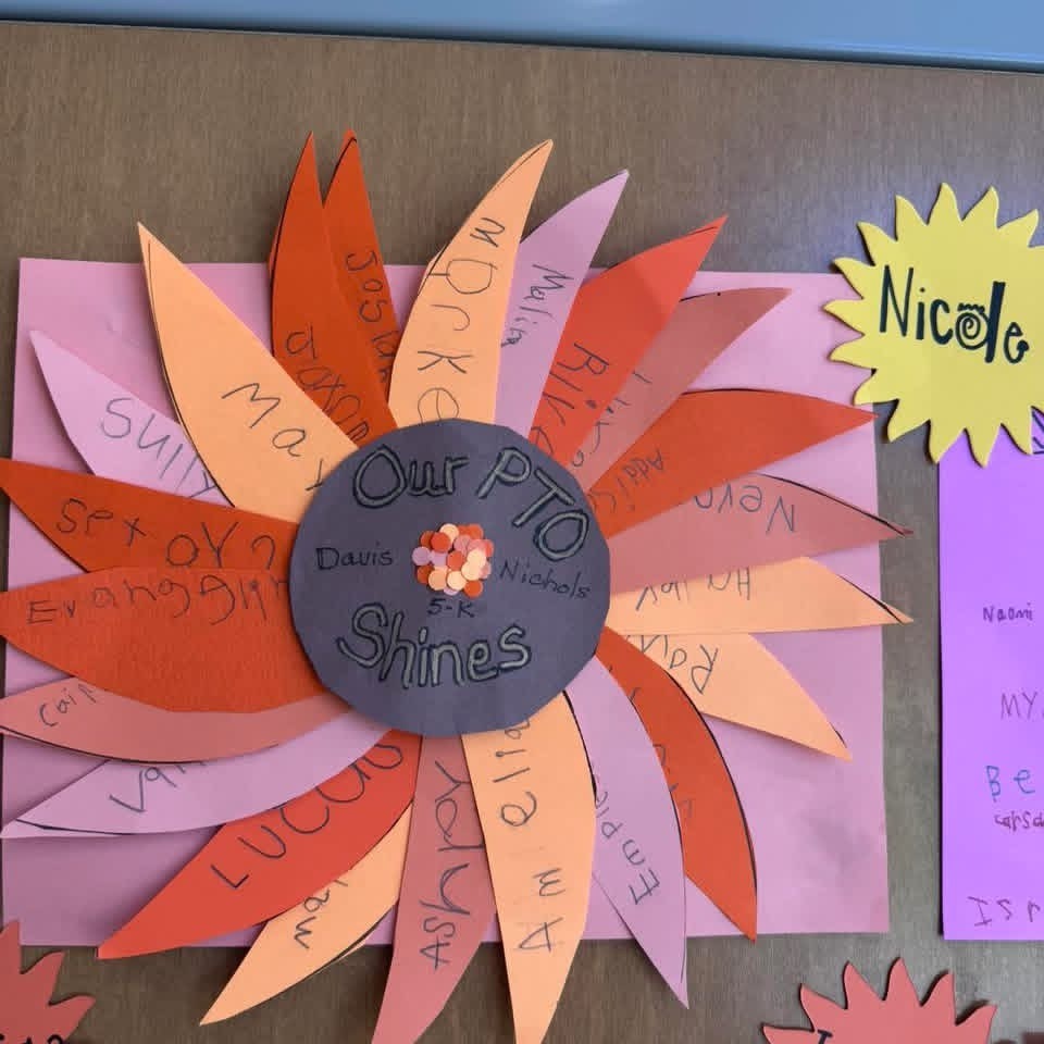 Thank you cards created by students and staff.