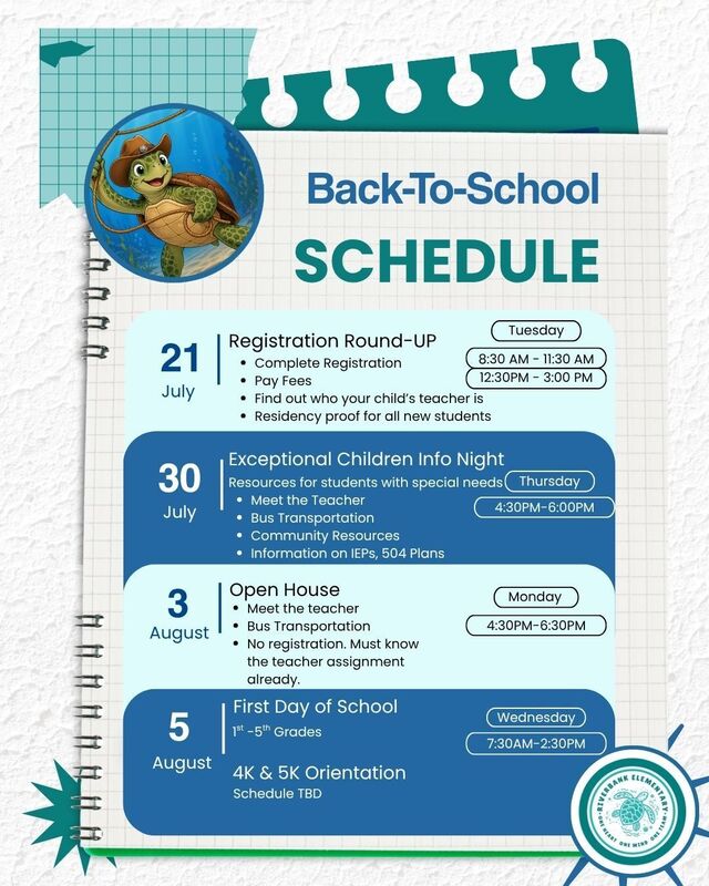 Please join us for our Back to School events!