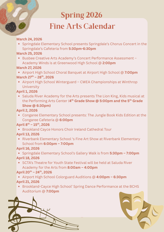 Spring 2026 Fine Arts Calendar 2