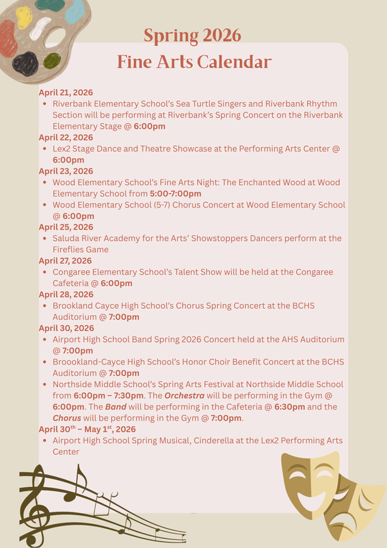 Spring 2026 Fine Arts Calendar 3