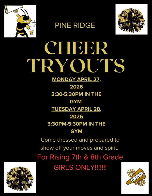Cheer Tryouts on April 27-28, 2026