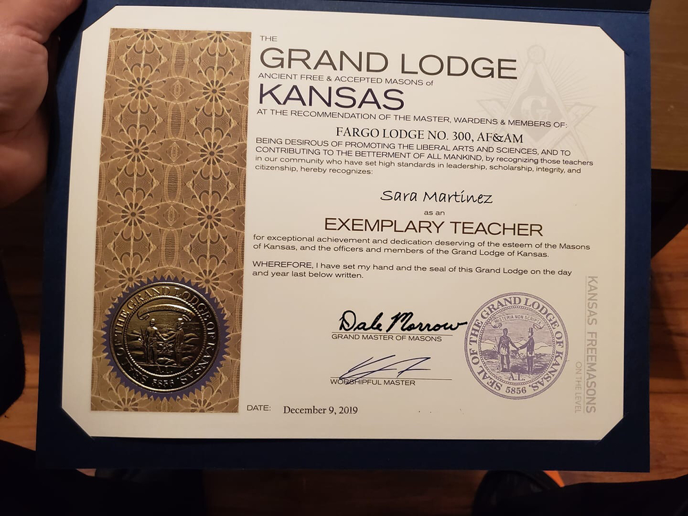 Congratulations Ms. Martinez