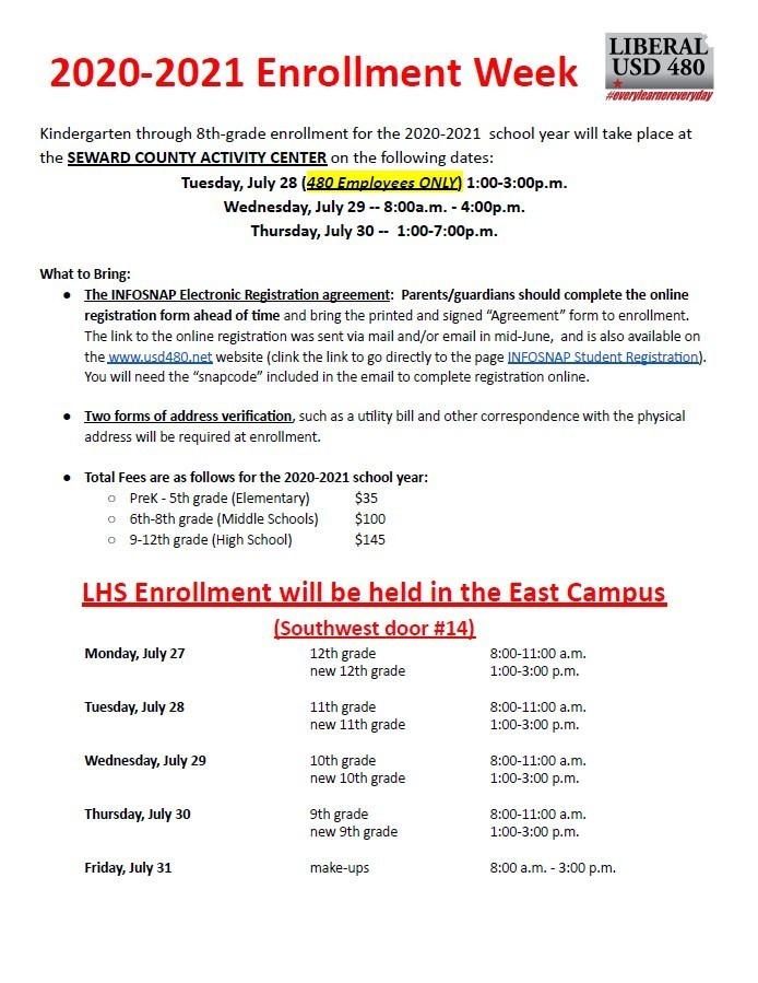 2020-2021 Enrollment Week