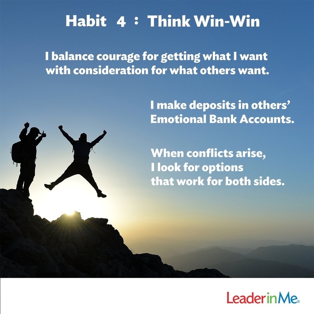 We should all live by Habit 4: Think Win Win