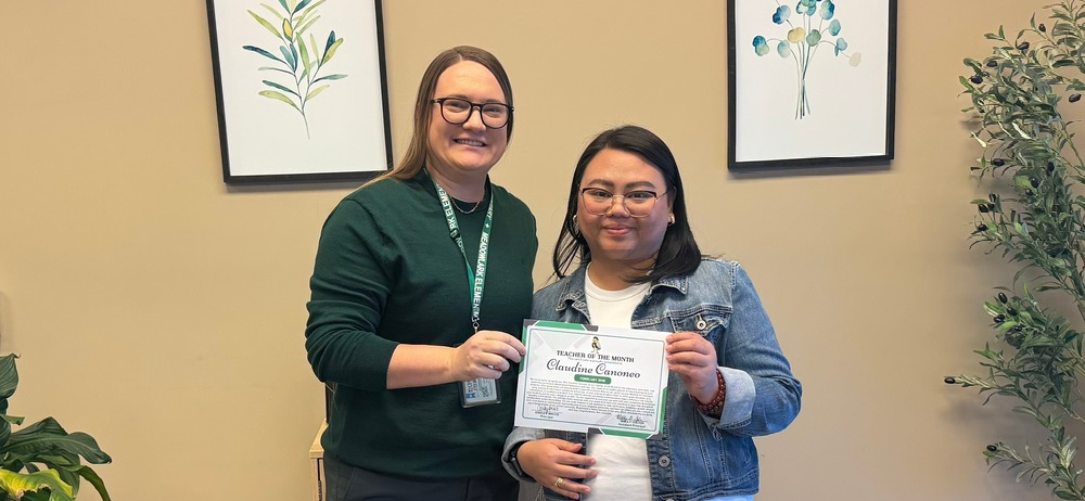 Mrs. Canoneo with Ms. Bruce