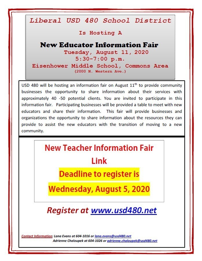 NEW EDUCATOR INFORMATION FAIR 2020