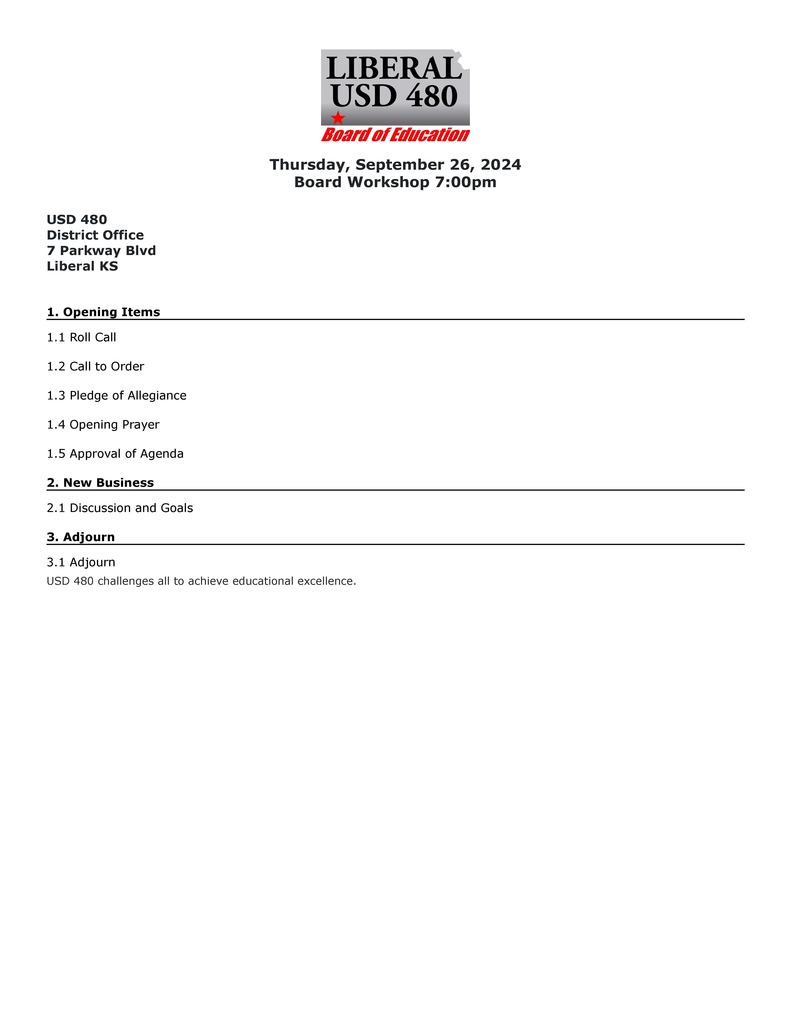 Board Agenda