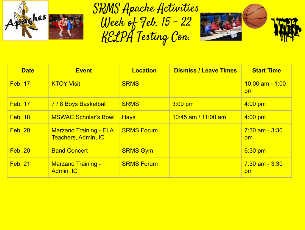 This Week at Seymour Rogers Middle School