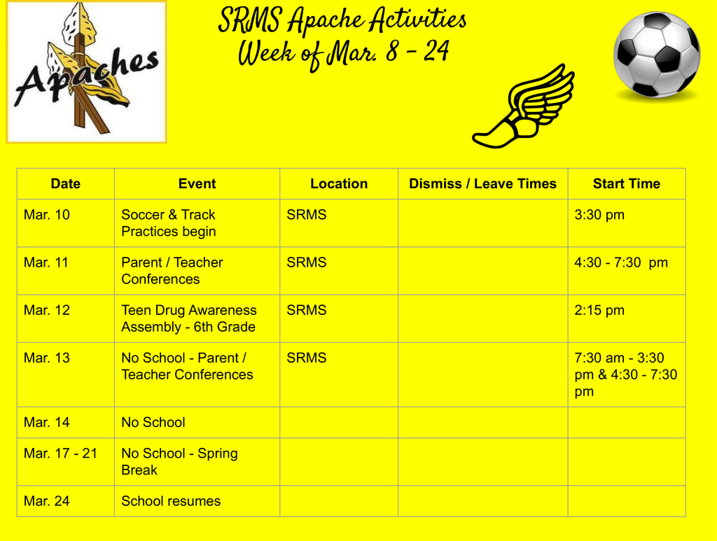 SRMA March 10 to 24
