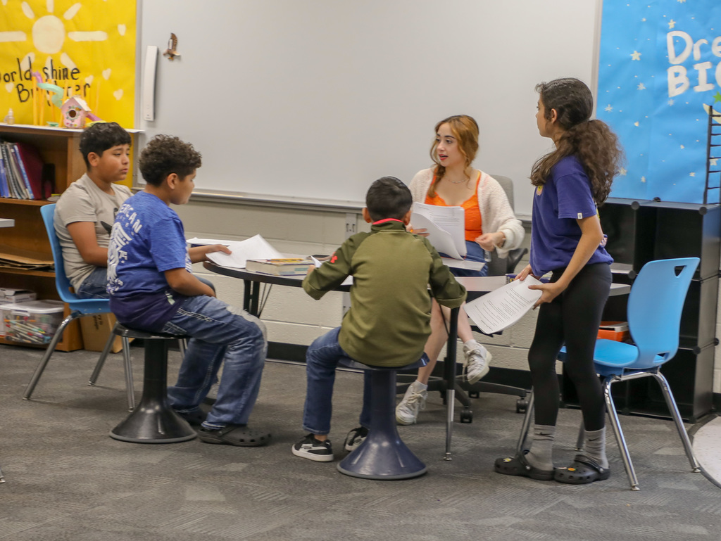 Students learning in Summer School