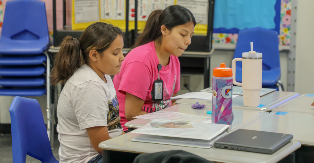 Students learning in Summer School