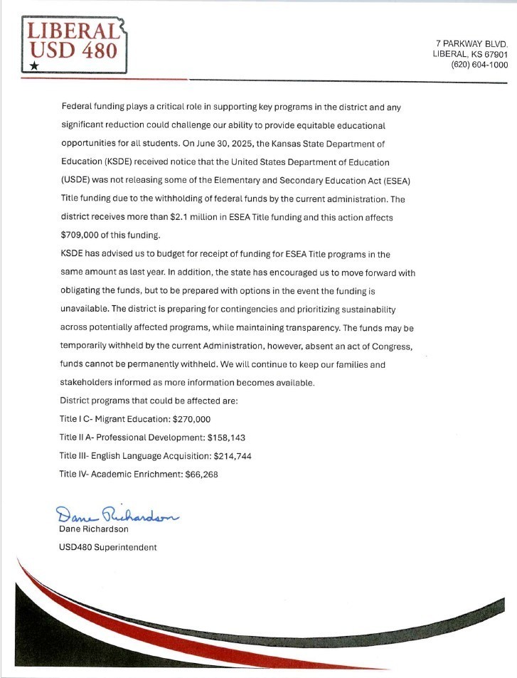 Funding Letter