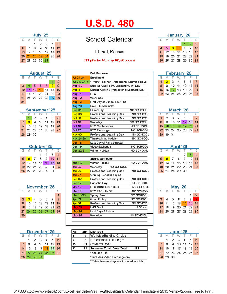 25-26 Academic Calendar 2