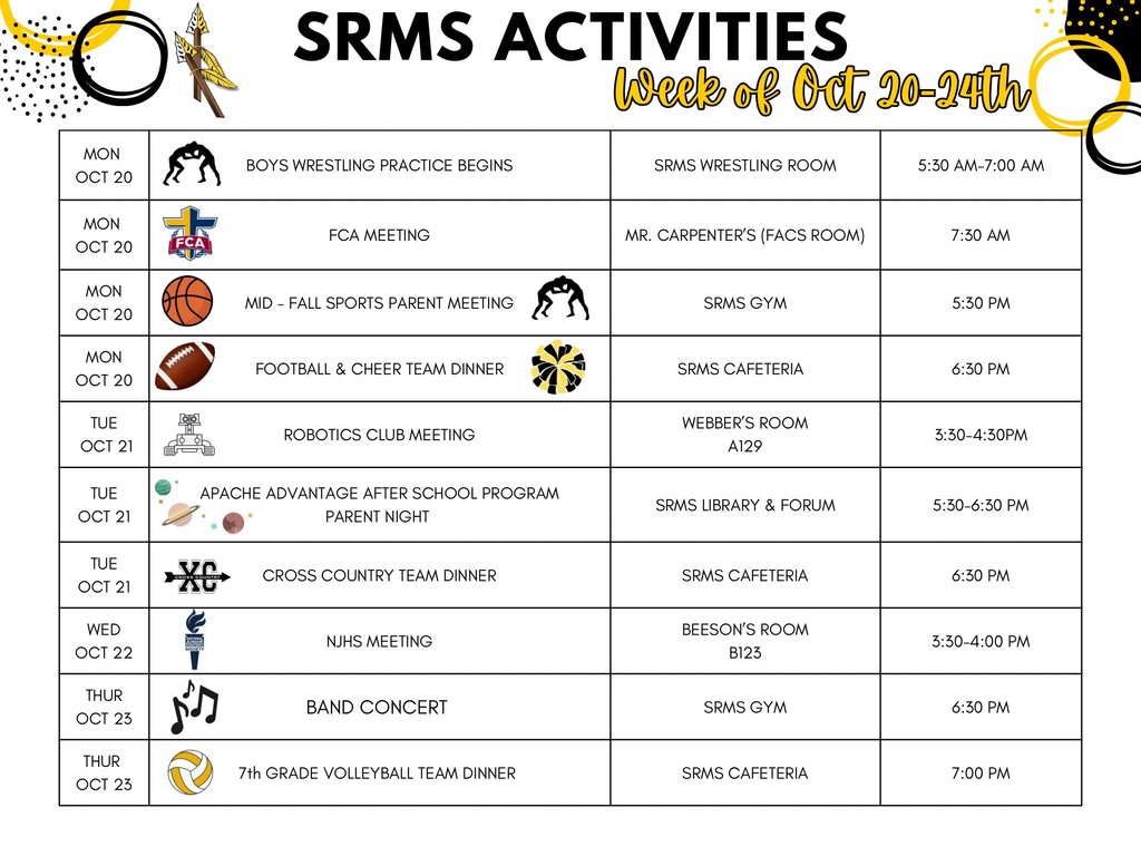 SRMS Week of Oct 20