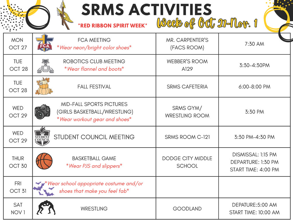 SRMS Week of Oct 27