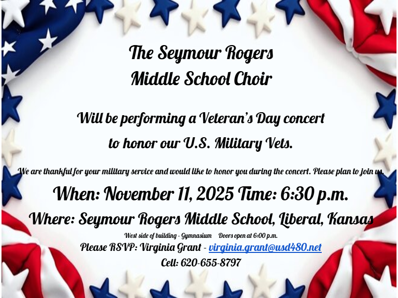 Middle School Choir Concert Flyer