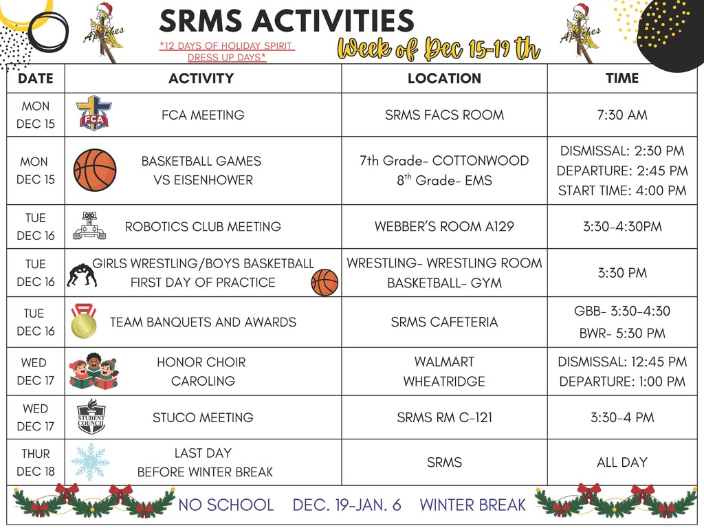 SRMS - Week of Dec 15