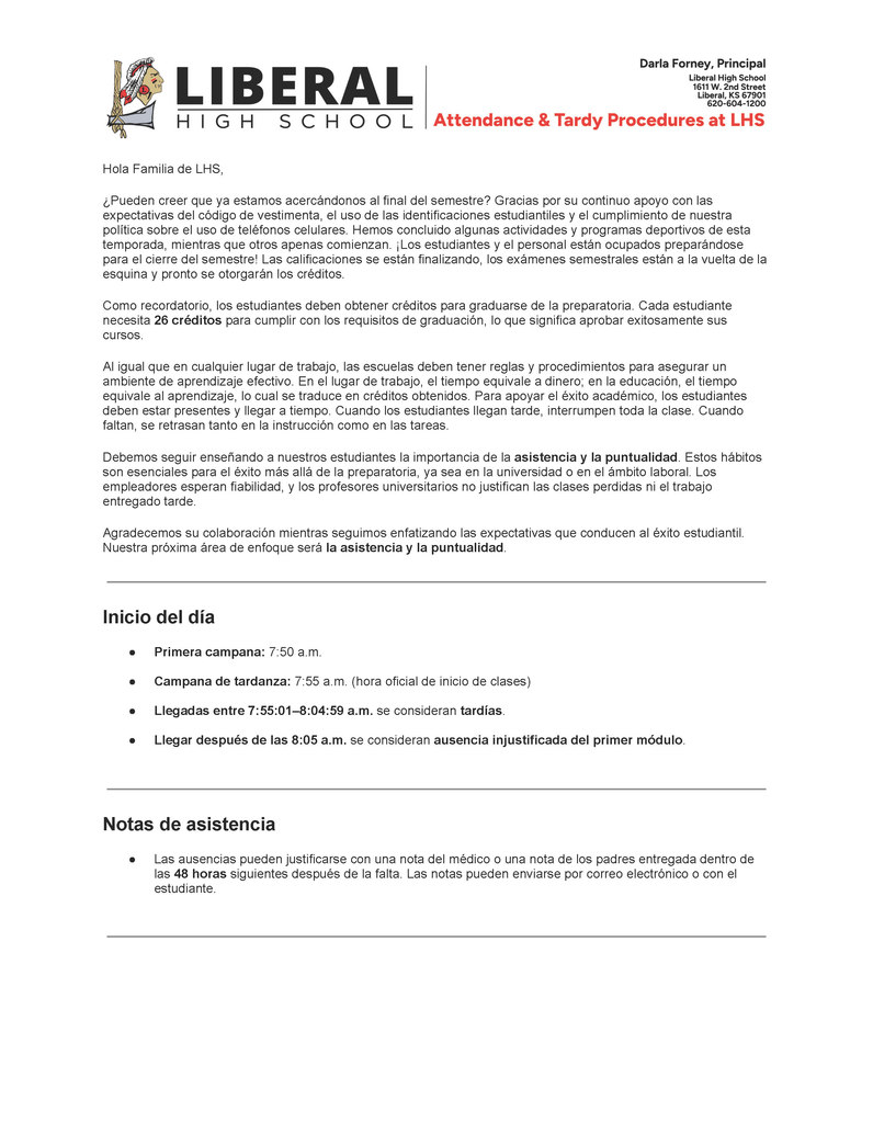 LHS NEW A&T - Spanish 1