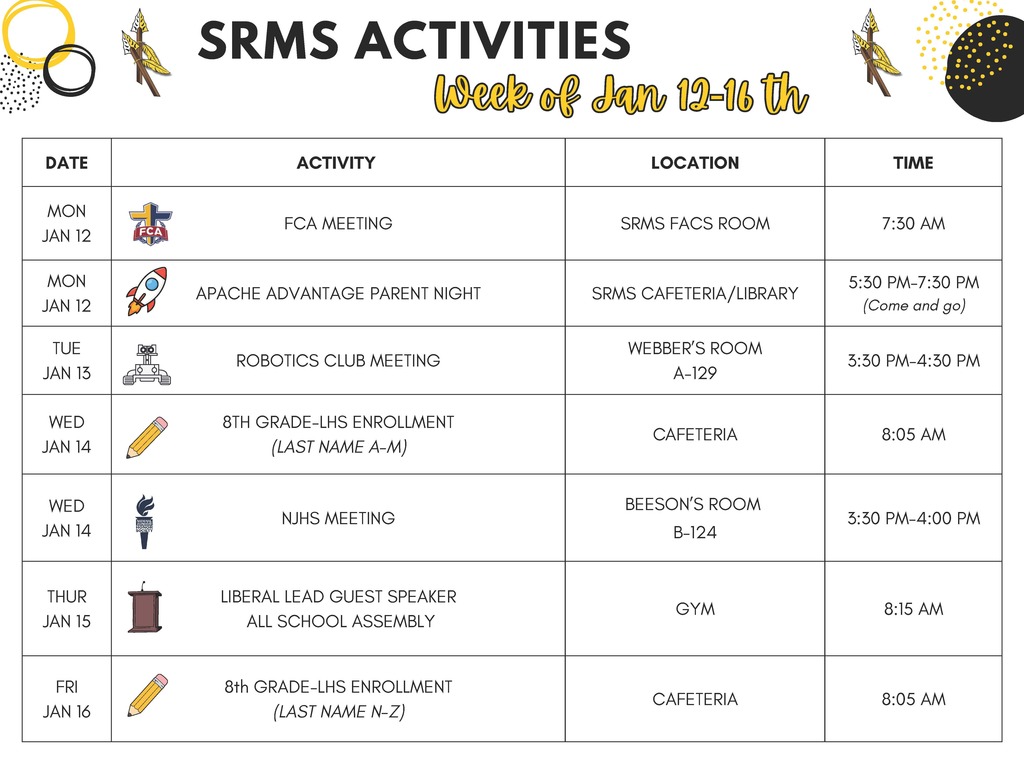 SRMS Week of Jan 12