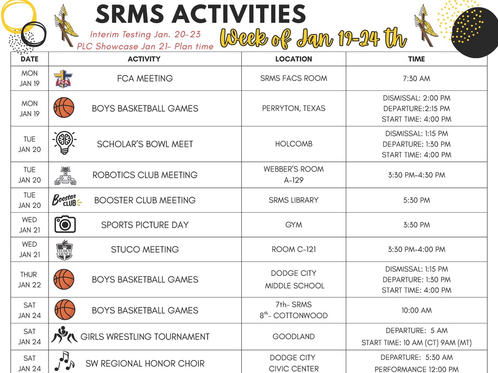 SRMS Week of Jan 19
