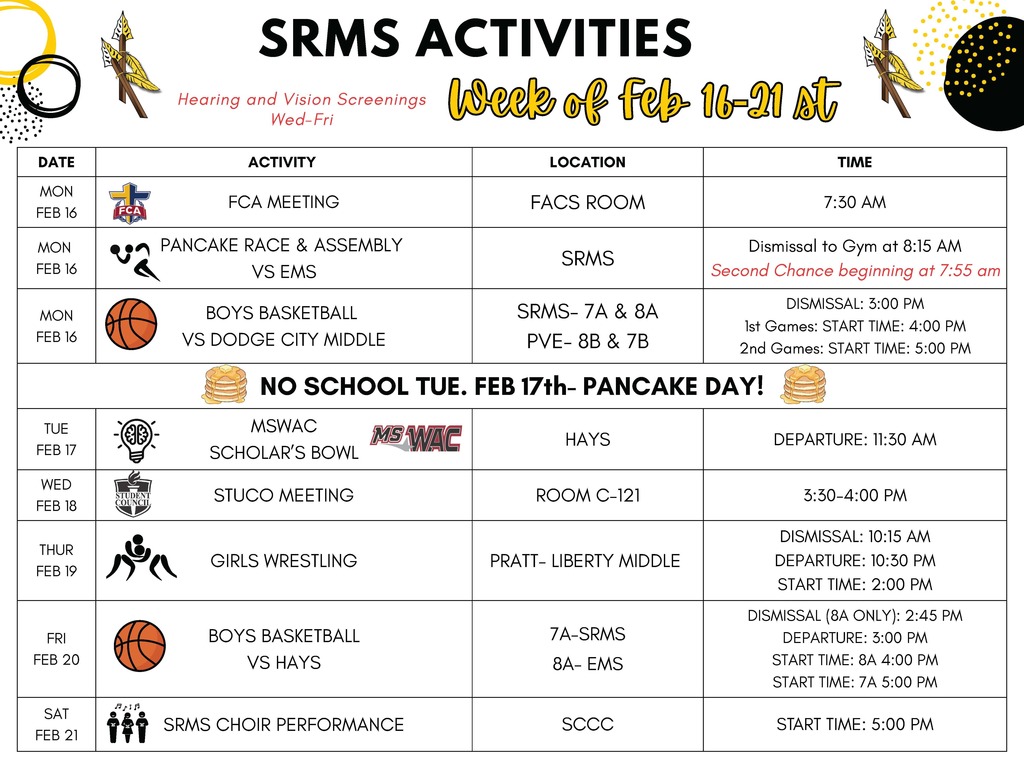 SRMS Week of Feb 16