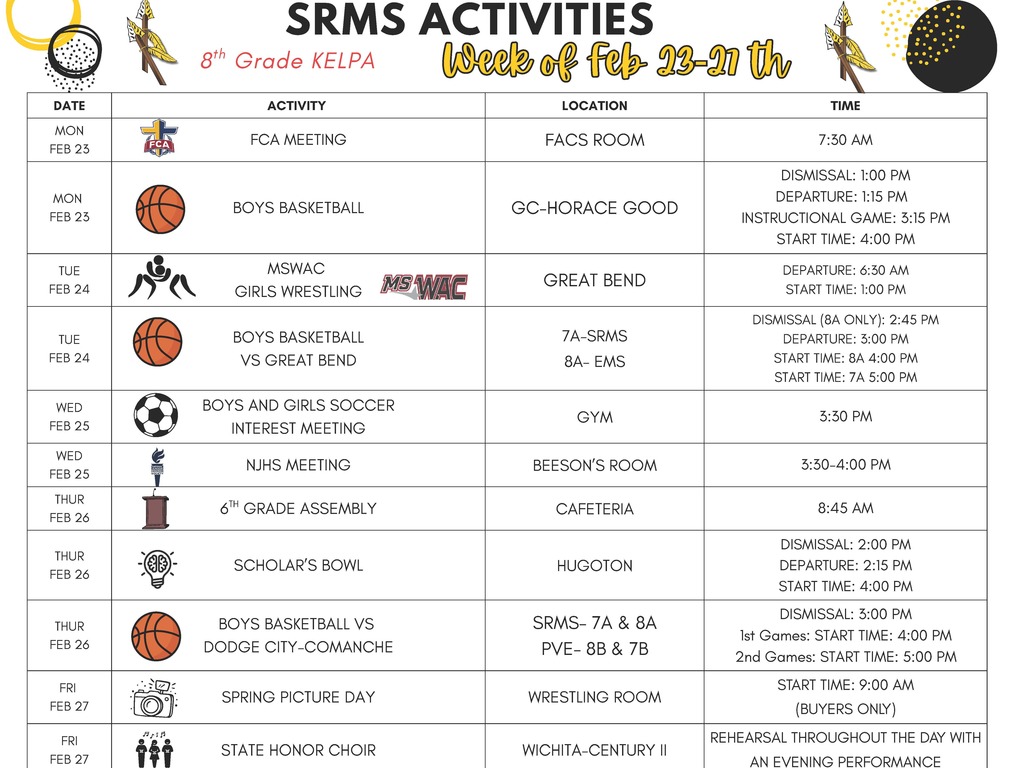 SRMS Week of Feb 23