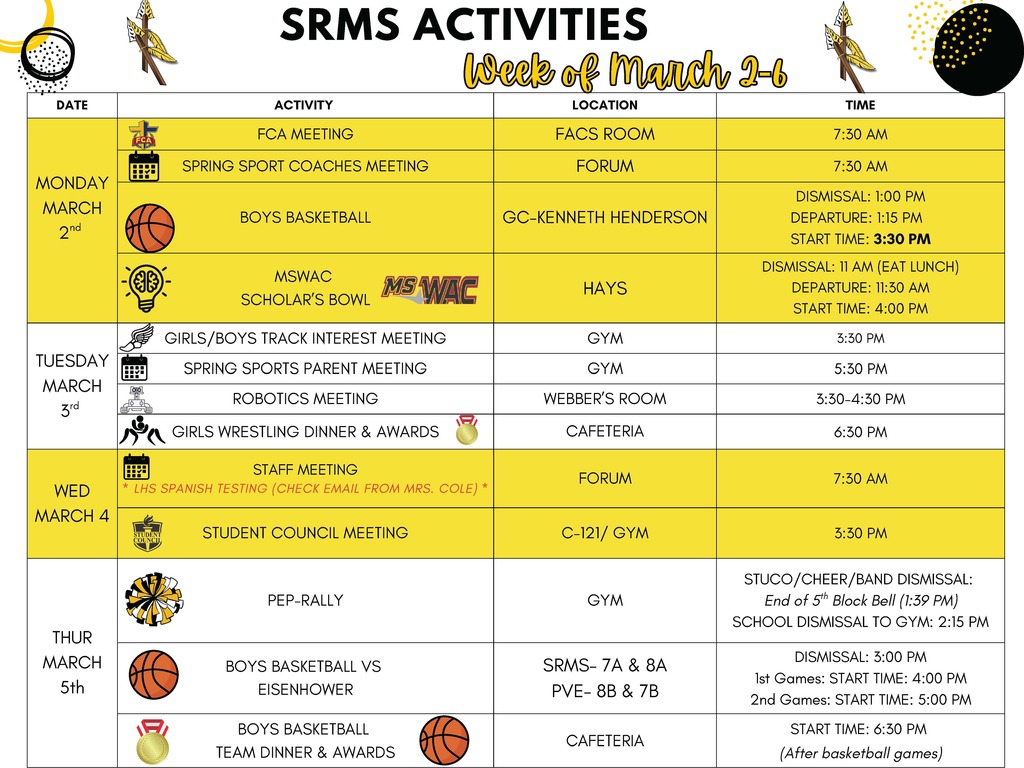SRMS Week of Mar 2