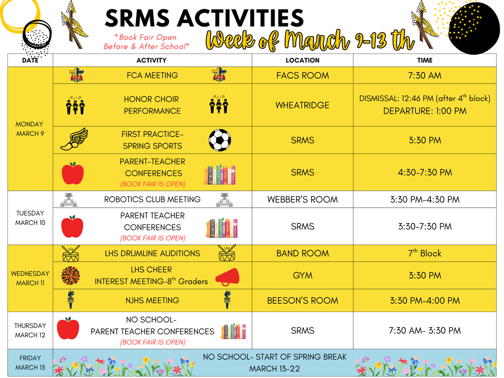 Activities of the Week for SRMS