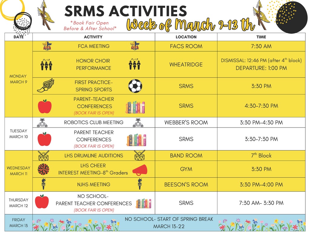 SRMS Week of Mar 9