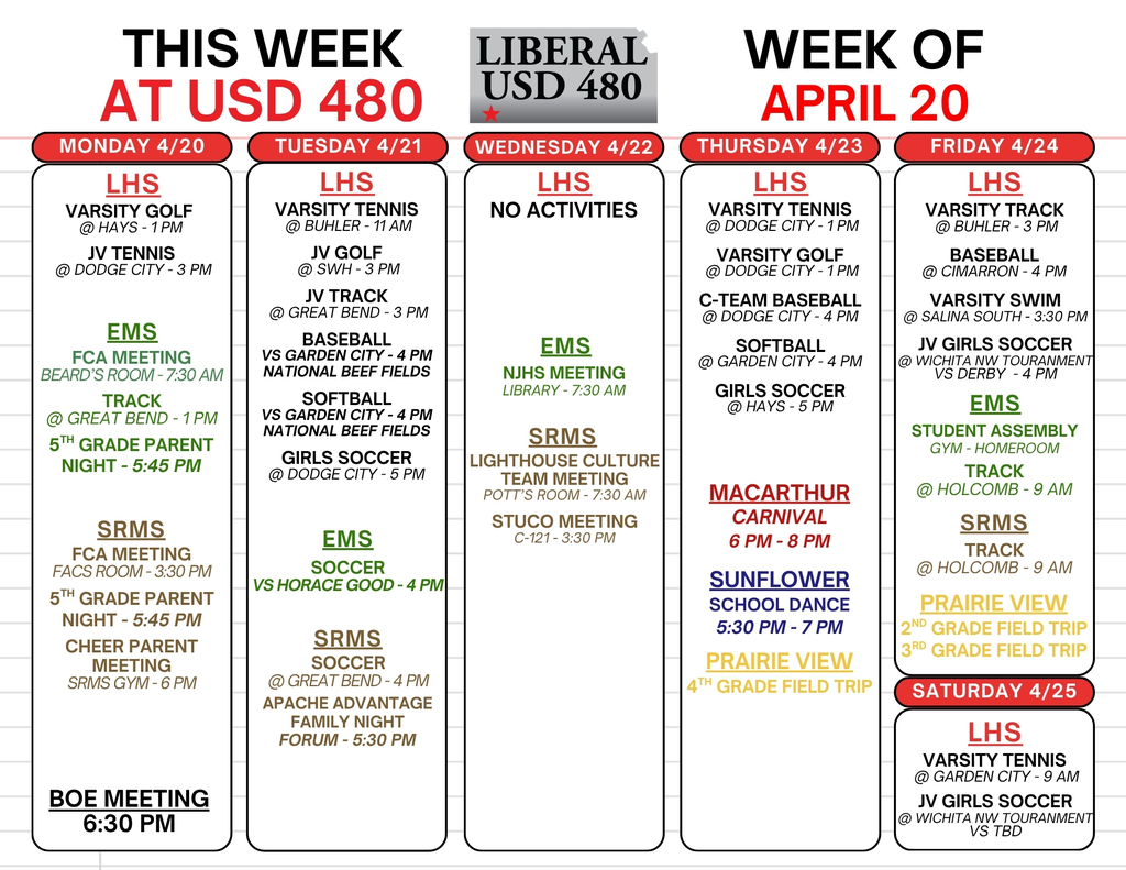 USD 480 Week of April 20
