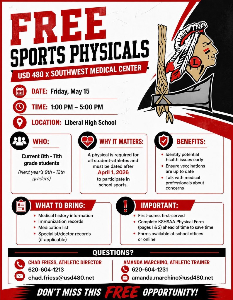FREE Physicals - Friday May 15, 2026