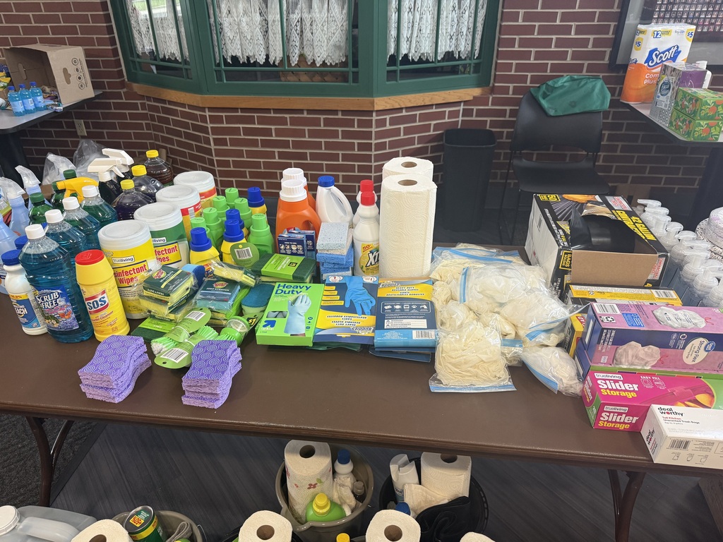 Cleaning items for families in need. 
