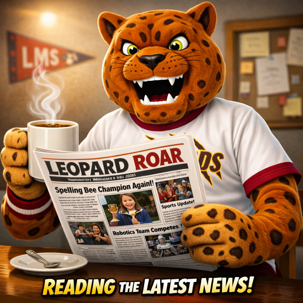 Leo reading the newspaper