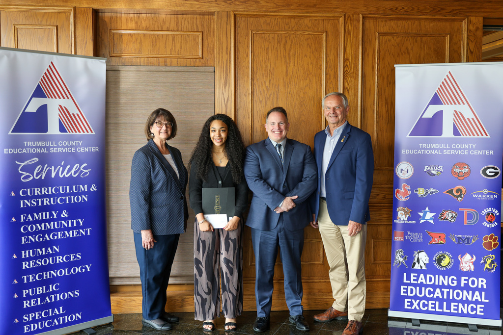 Last week, Zaid Amireh, Nicholas Callihan, Haley Holland, Jacob Levin, and Blake Myers were recognized at the Trumbull County Honors Breakfast, sponsored by the Trumbull County Educational Service Center and the Trumbull County Superintendents Association. In addition, Nyona Baldwin was honored as our Franklin B. Walter Award nominee, recognizing her exceptional academic performance, leadership, and commitment to success. These outstanding students were recognized for their academic achievement as part of the Honors student recognition program, highlighting their hard work, dedication, and commitment to excellence.