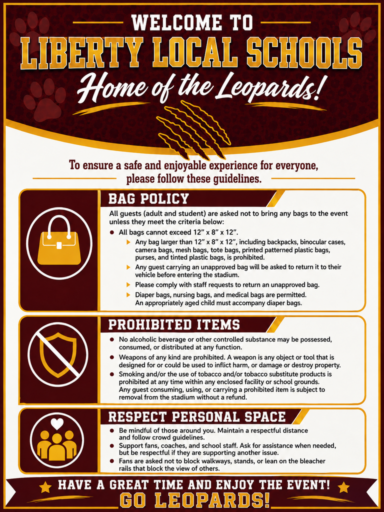 Sporting event guidelines