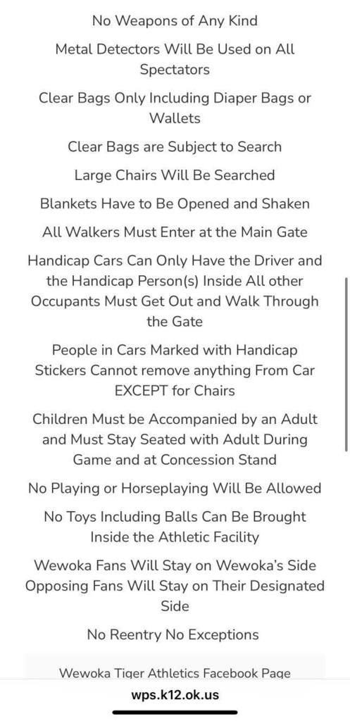 Wewoka Safety Precautions