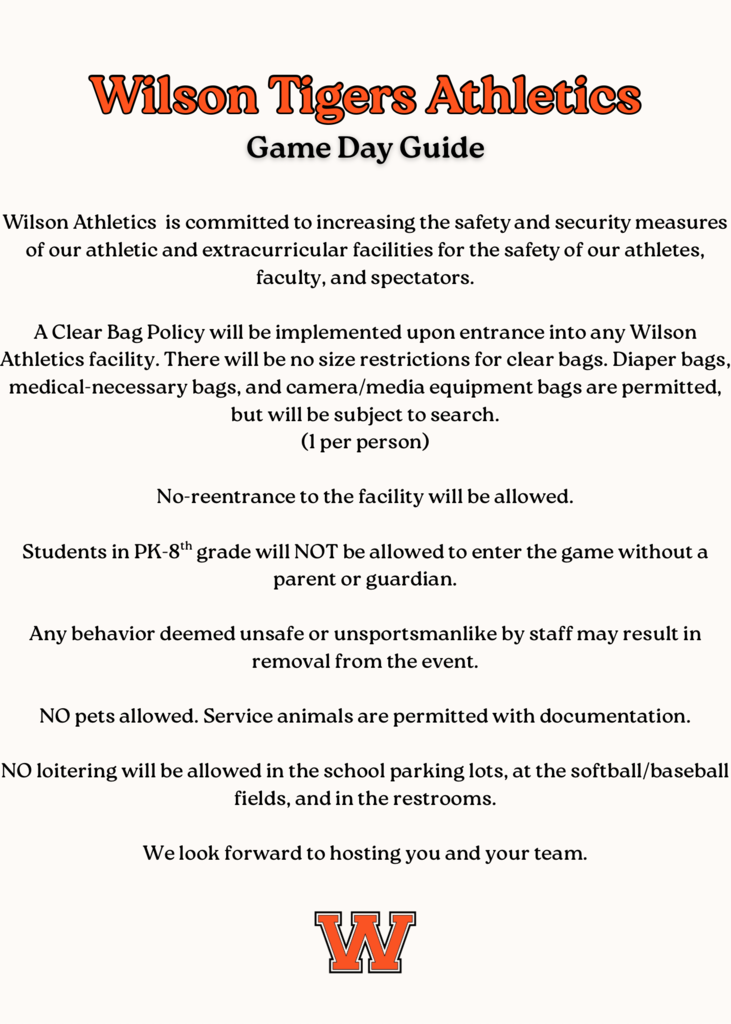 Wilson Tournament Guidelines