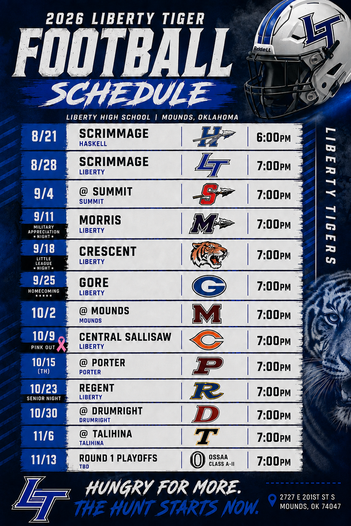 2026 Varsity Football Schedule