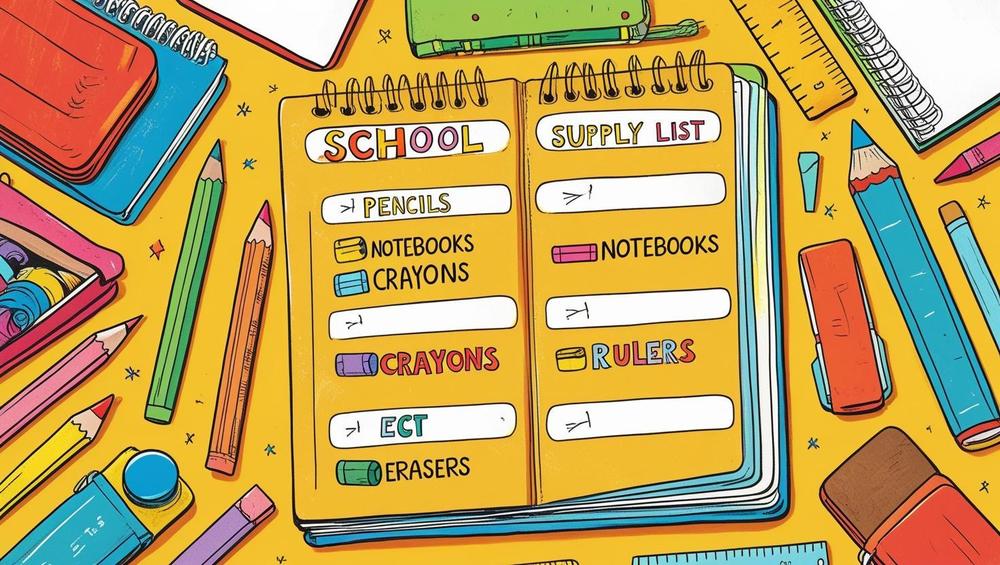 school supply list graphic