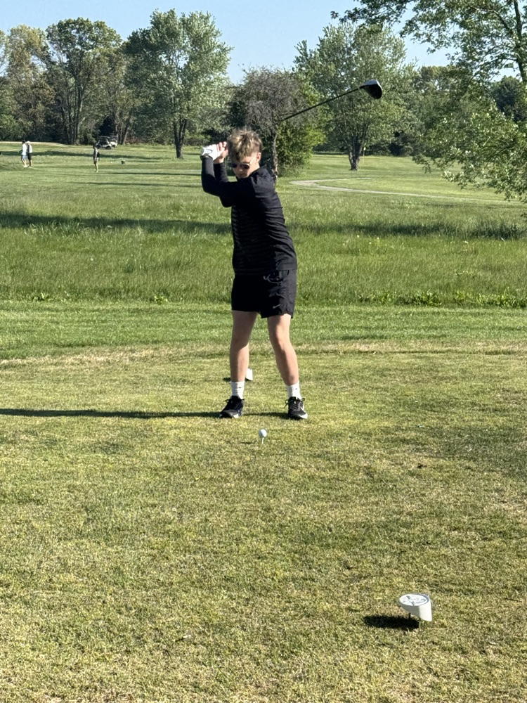 Layne teeing off  