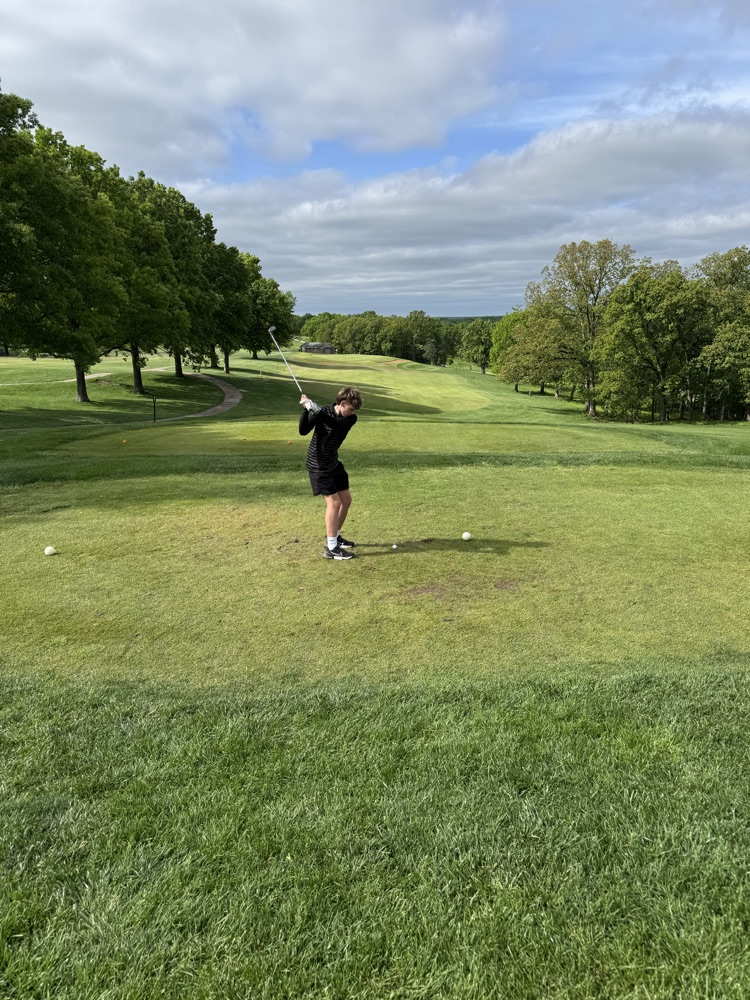 Layne trying for the fairway  