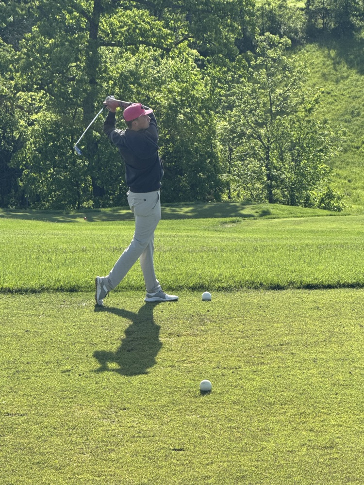 Kolten with a great tee shot  