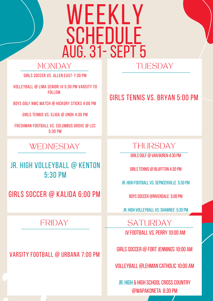 August 31st - September 5th