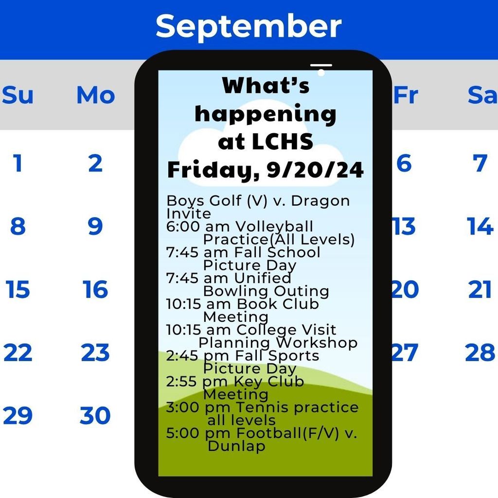 Calendar listing